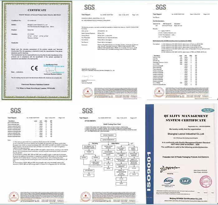 Vottun fyrir esd poka